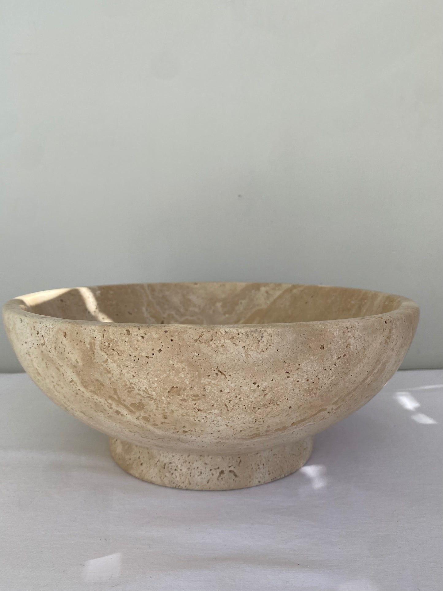 Natural Stone Large Bowl - Beige