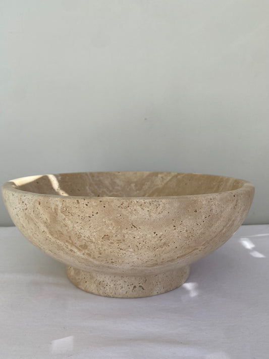 Natural Stone Large Bowl - Beige