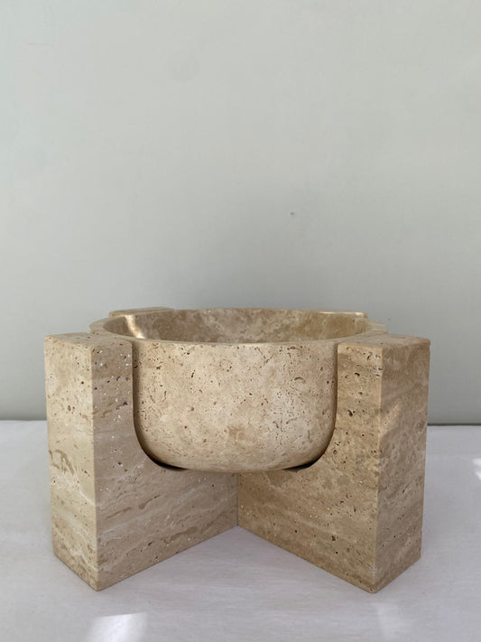 Natural Stone 2 Piece Bowl - Beige